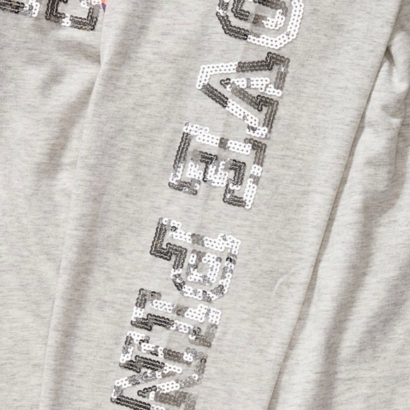 PINK Bling Campus Long Sleeve Ringer Tee - Picture 4 of 6